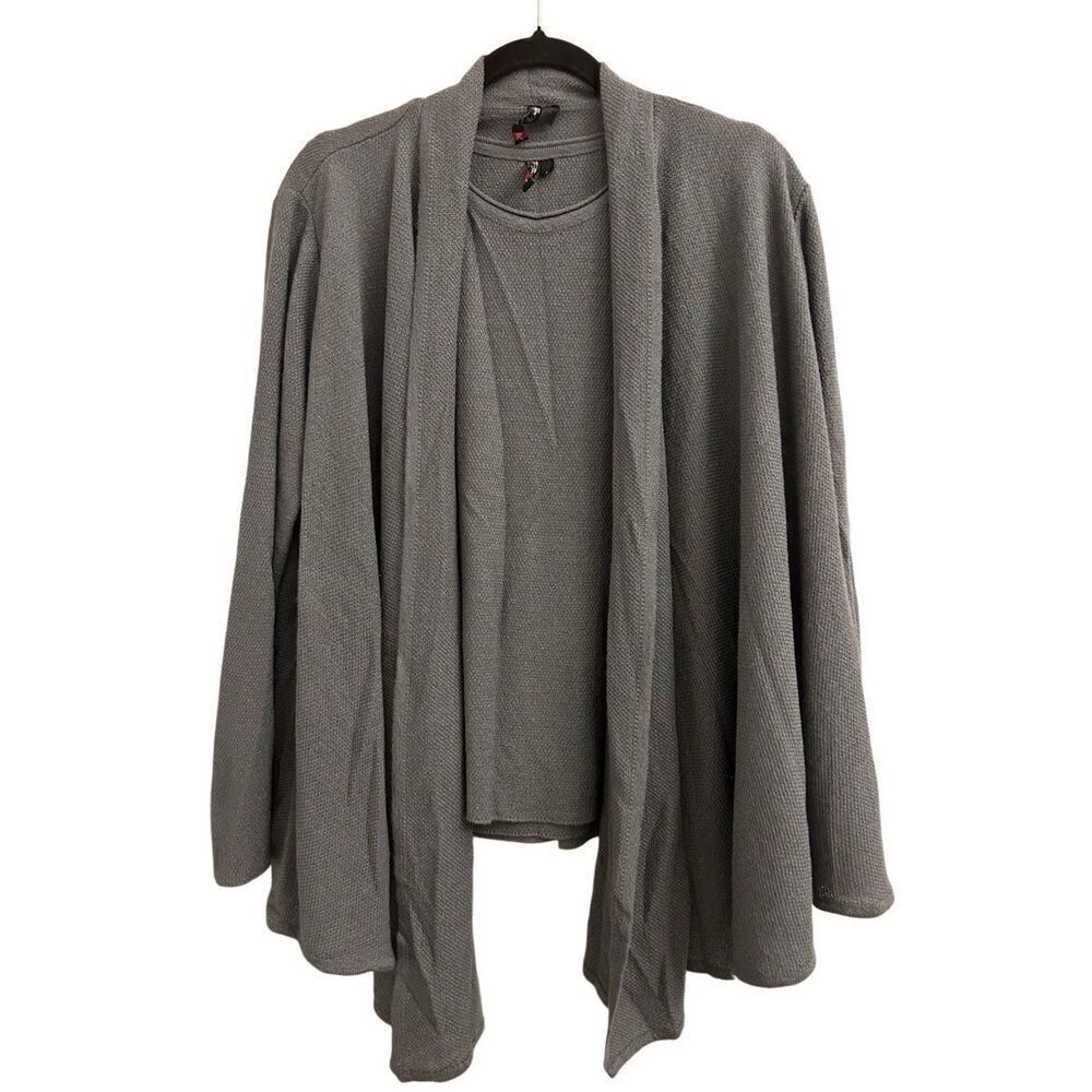 Roni Rabl Vintage Cardigan & Tank 2-piece Set L Gray